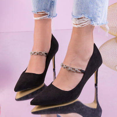 Дамски обувки на ток Marla - Black