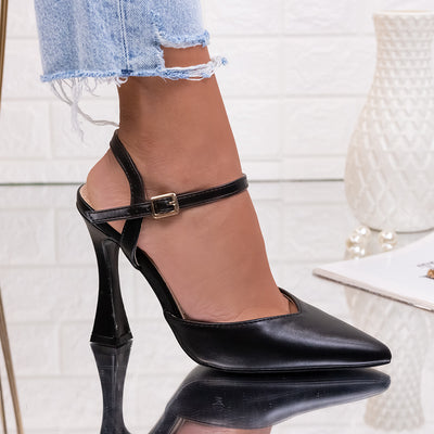 Дамски обувки на ток Ofeliya - Black