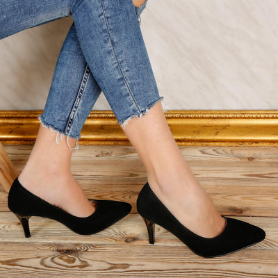 Дамски обувки на ток Erica - black