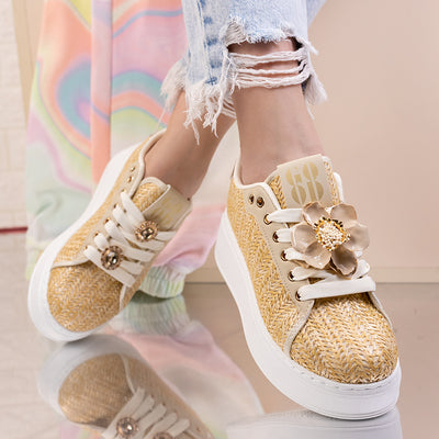 Дамски кецове Avalina - Gold