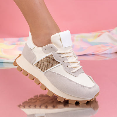 Дамски маратонки Klavdia - Beige