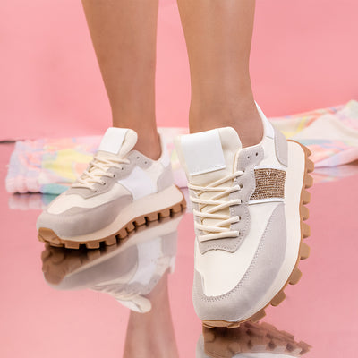 Дамски маратонки Klavdia - Beige