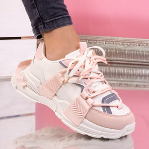 Дамски маратонки Verona - Beige/Pink