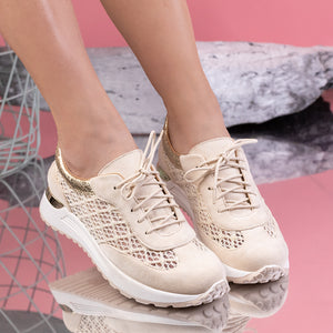Дамски маратонки Carry - Beige