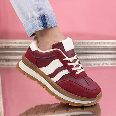 Дамски маратонки Ioana - Wine