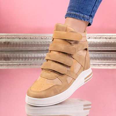 Дамски кецове на платформа Deena - Khaki