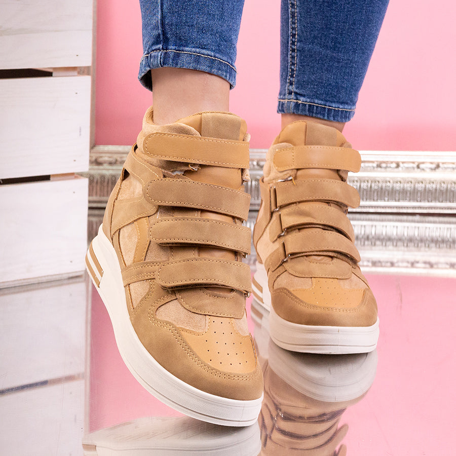 Дамски кецове на платформа Deena - Khaki
