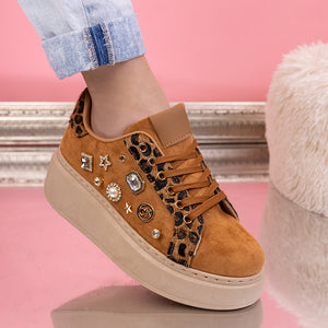 Дамски кецове Delinda - Camel