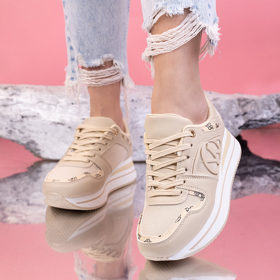 Дамски маратонки Avalin - Beige