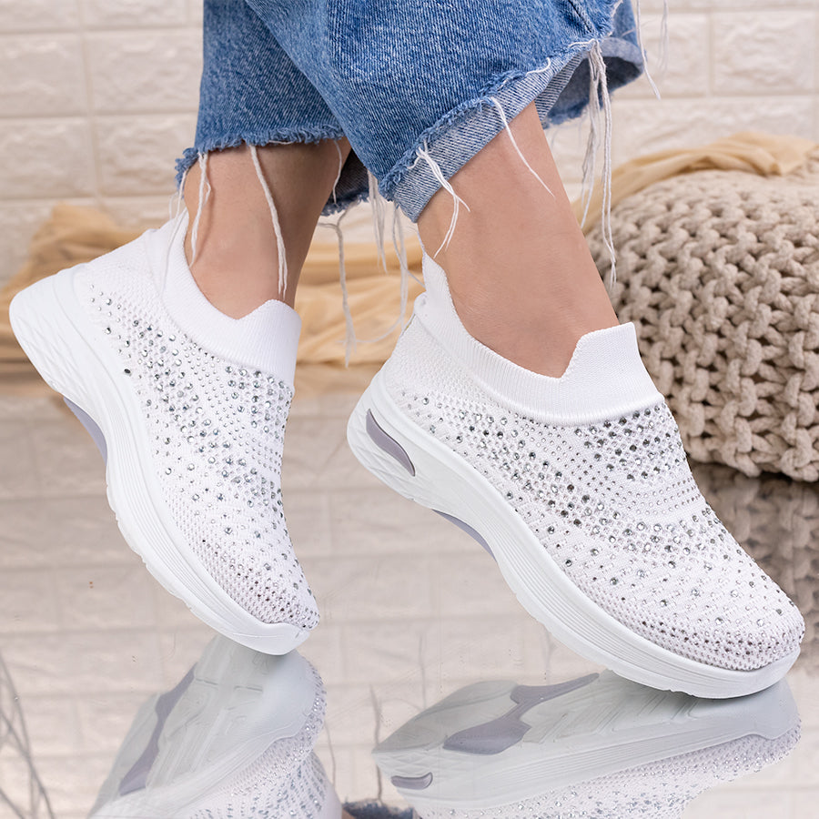Дамски маратонки Shein - White
