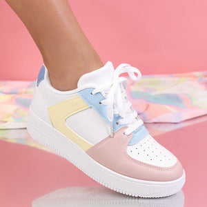 Дамски кецове Sanaya - White/Pink