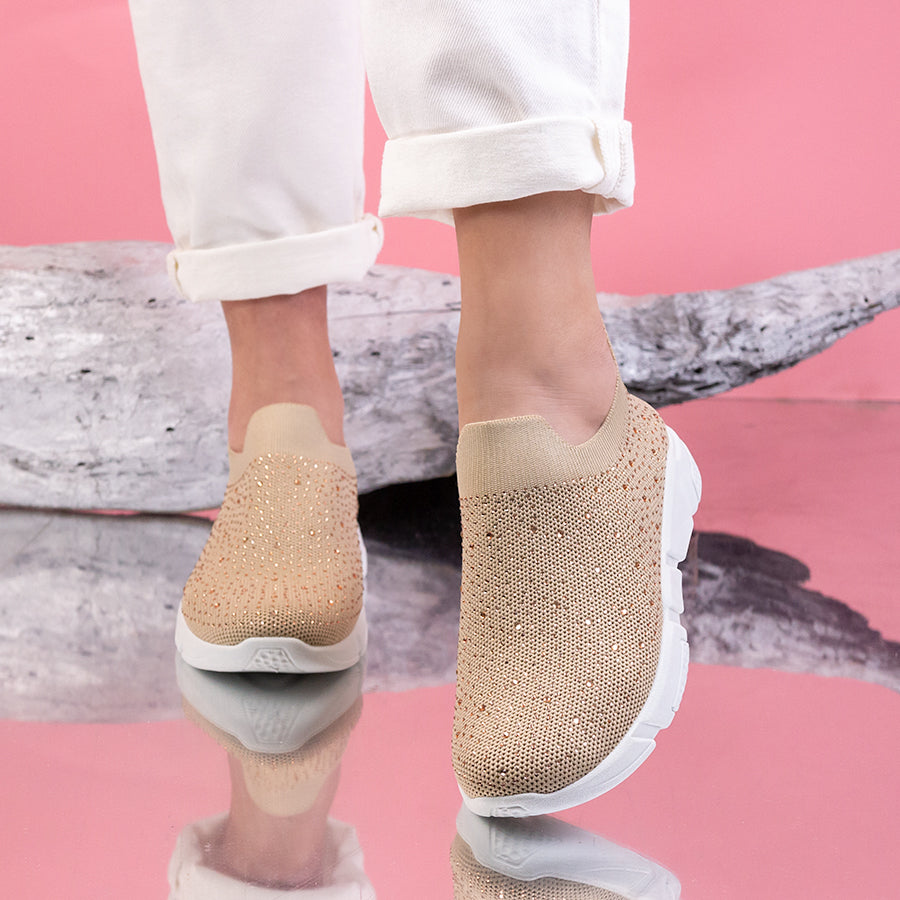 Дамски маратонки Silvi - Beige