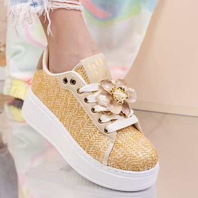 Дамски кецове Avalina - Gold