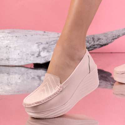 Дамски обувки на платформа Aurelia  – Pink