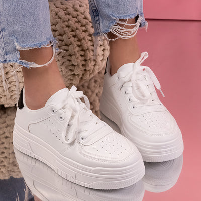 Дамски кецове Adora - White/Black