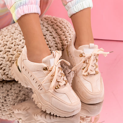 Дамски маратонки Velisa - Beige