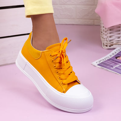 Дамски кецове Patrisha - Yellow