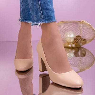 Дамски обувки на ток Donatela - Khaki