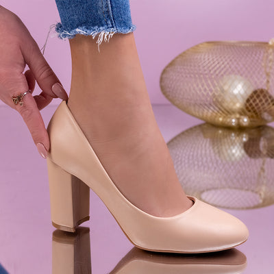 Дамски обувки на ток Donatela - Khaki