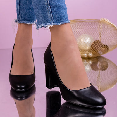 Дамски обувки на ток Donatela - Black