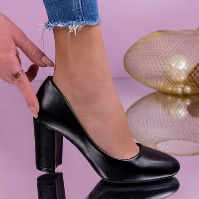 Дамски обувки на ток Donatela - Black