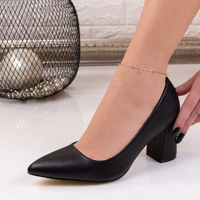 Дамски обувки на ток Apola - Black