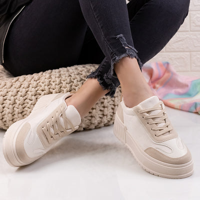 Дамски кецове Tonika - Beige