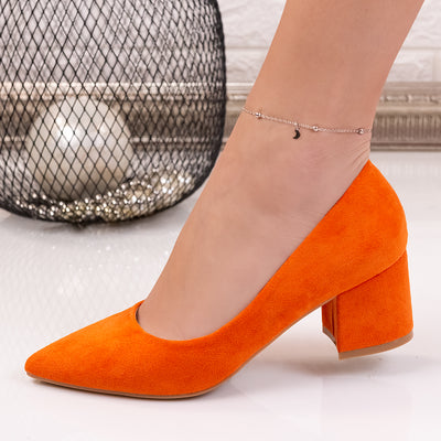Дамски обувки на ток Lemana - Orange