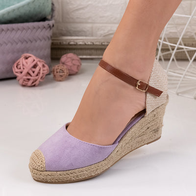 Дамски сандали на платформа Limana - Purple