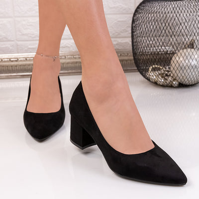 Дамски обувки на ток Lemana - Black
