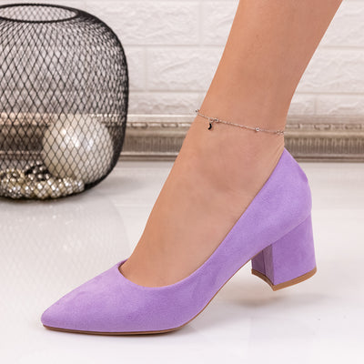 Дамски обувки на ток Lemana - Purple
