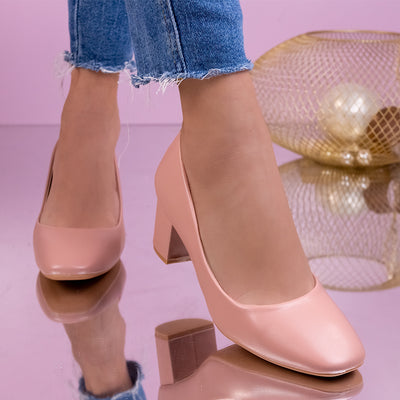 Дамски обувки на ток Mareta - Pink