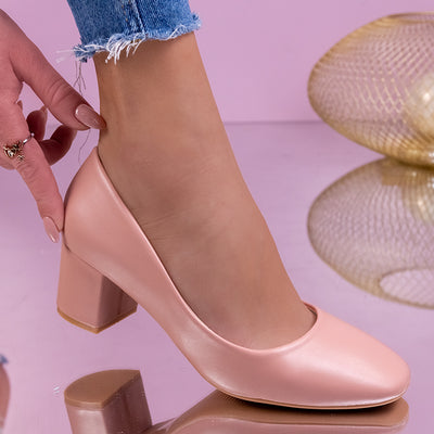 Дамски обувки на ток Mareta - Pink