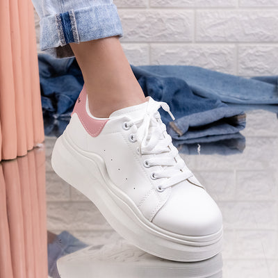 Дамски кецове Zenita - White/Pink