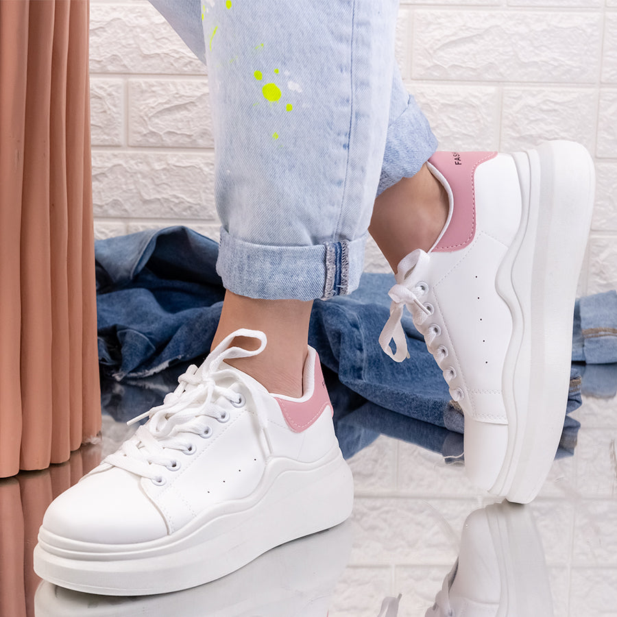 Дамски кецове Zenita - White/Pink