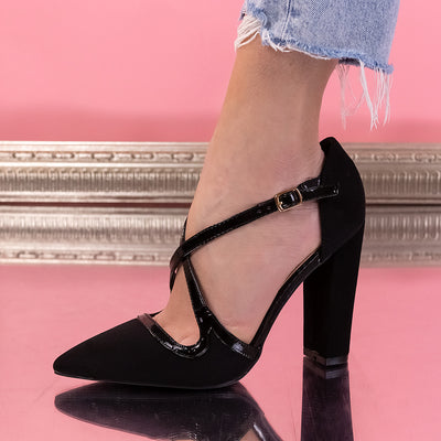 Дамски обувки на ток Vera - Black