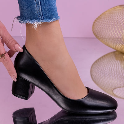 Дамски обувки на ток Mareta - Black