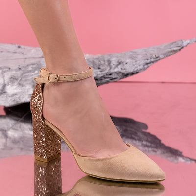 Дамски обувки на ток Viona - Apricot