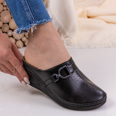 Дамски чехли на платформа Dulce - Black