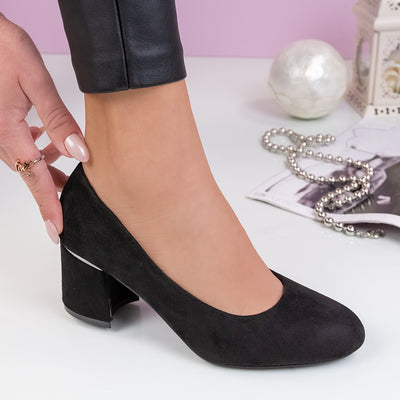 Дамски обувки на ток Kaleopa - Black