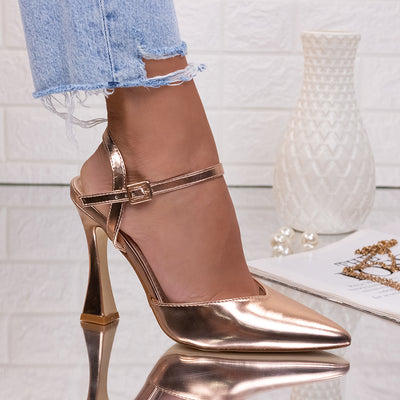 Дамски обувки на ток Ofeliya - Rose gold