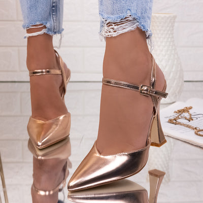 Дамски обувки на ток Ofeliya - Rose gold