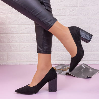 Дамски обувки на ток Arela - Black