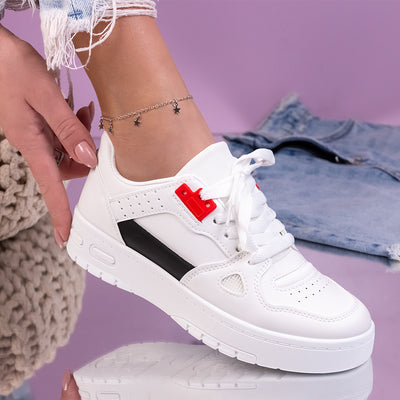 Дамски кецове Marica - White/Red