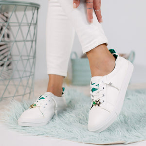 Дамски кецове Ivy - white and green