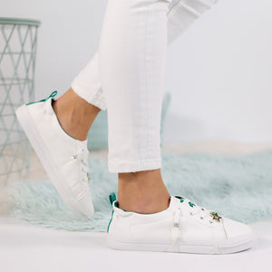 Дамски кецове Ivy - white and green