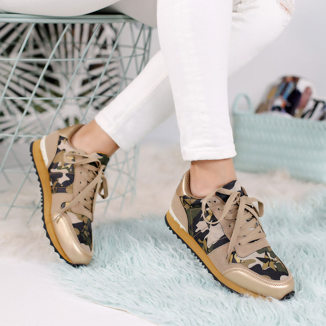 Дамски маратонки trinity - brown camouflage