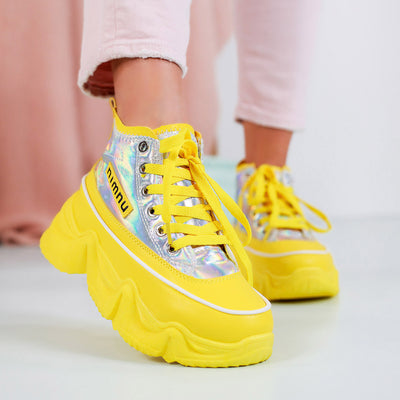 Дамски кецове Adele - Yellow