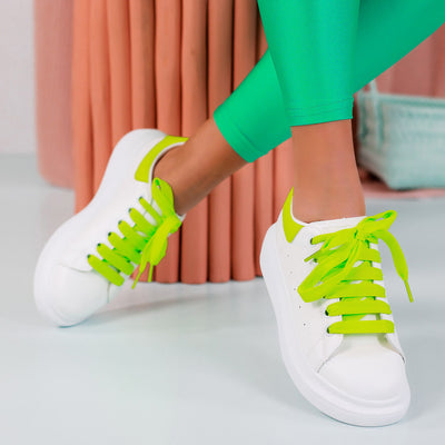 Дамски кецове Ferry - White/Green