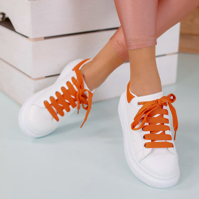 Дамски кецове Ferry - White/Orange